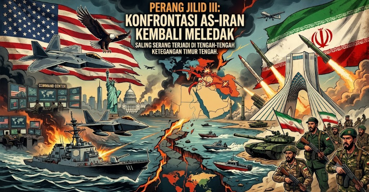 perang amerika iran - ilustrasi berita Gencatan Senjata Berakhir, Perang Amerika Iran Kembali Memanas